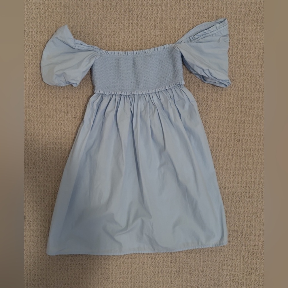 Sunday Best Sky Blue Off-Shoulder Dress